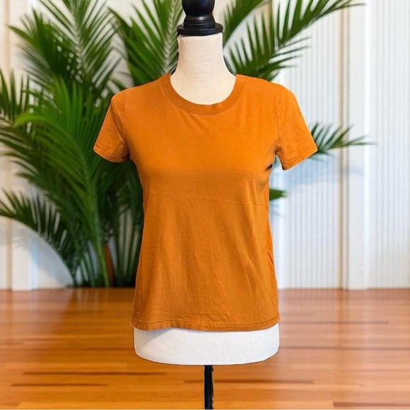 Madewell Whisper Cotton Crewneck Tee - Burnt Orange - XS - Picture 1 of 12